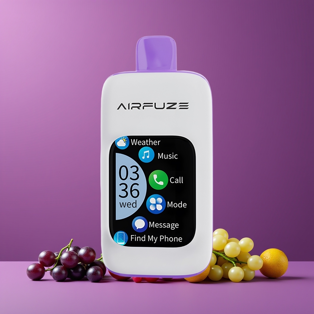AirFuze Smart 30000 Puffs Nagykereskedés Magyarország 5% Nikotin Érintőképernyős Szőlőrobbanás