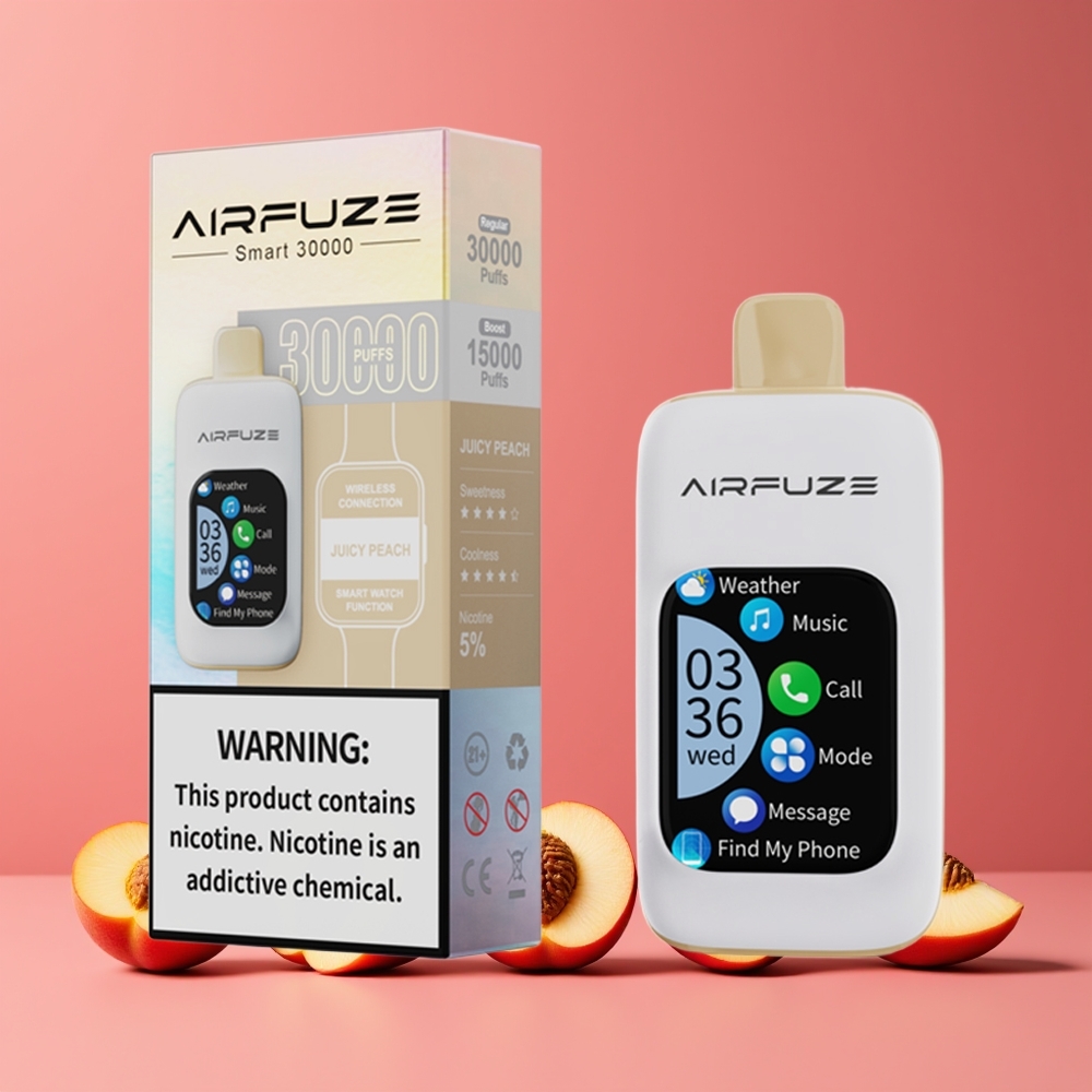 AirFuze Smart 30000 Puffs Nagykereskedés Magyarország TFT Érintőképernyős Lédús Őszibarack
