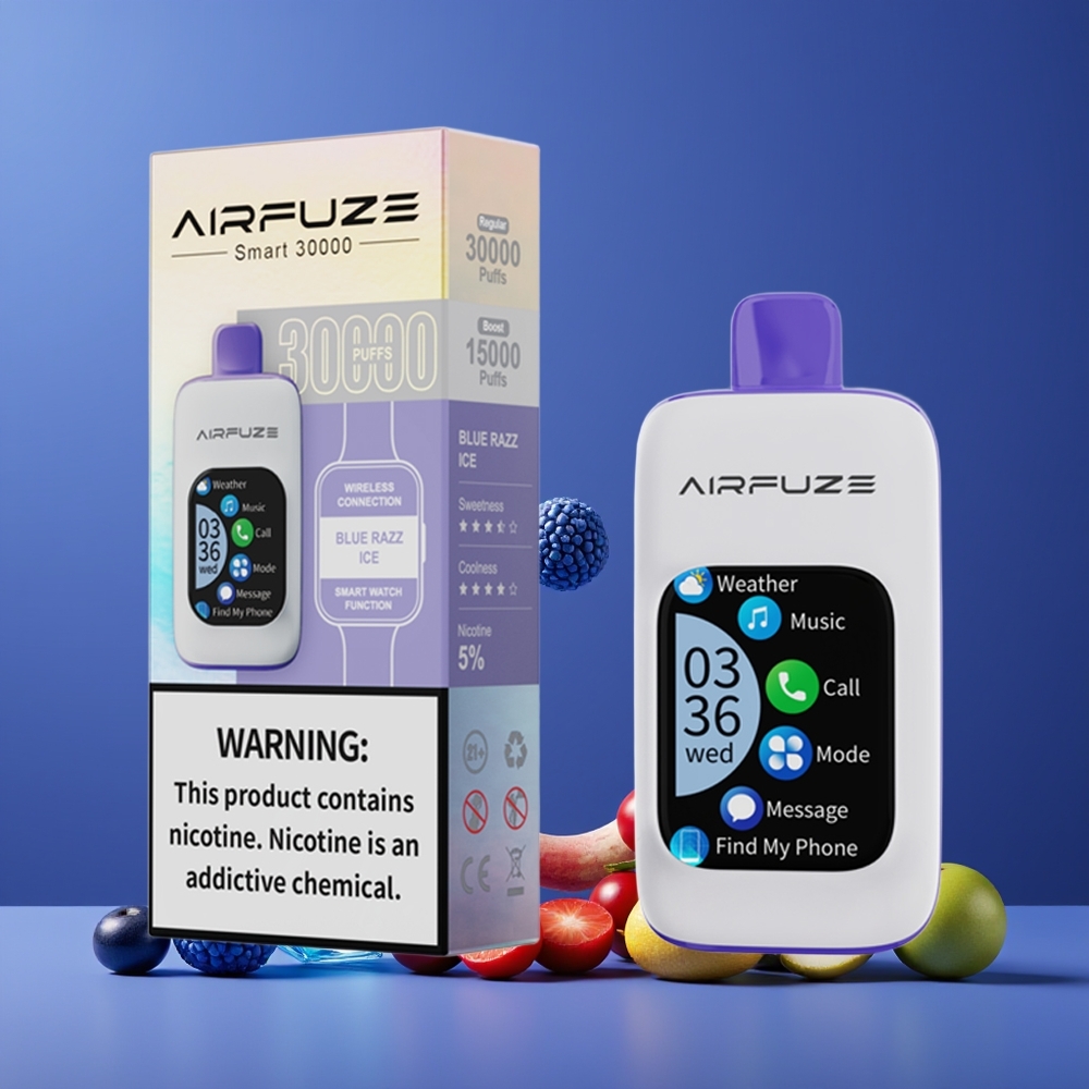 AirFuze Smart 30000 Puffs Érintőképernyős Nagykereskedés Magyarország Kék Málna Jég