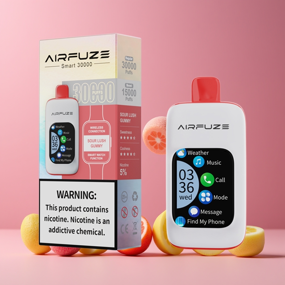 AirFuze Smart 30000 Puffs Érintőképernyős Nagykereskedés Magyarország Savanyú Málna Gumicukor