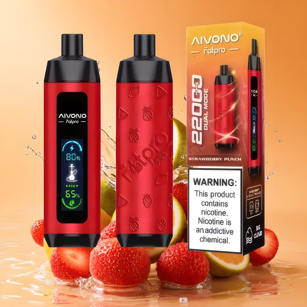 Aivono Aim Fatpro 22000 Puffs 0% Nicotine Eper Ütés Nagykereskedés Magyarország