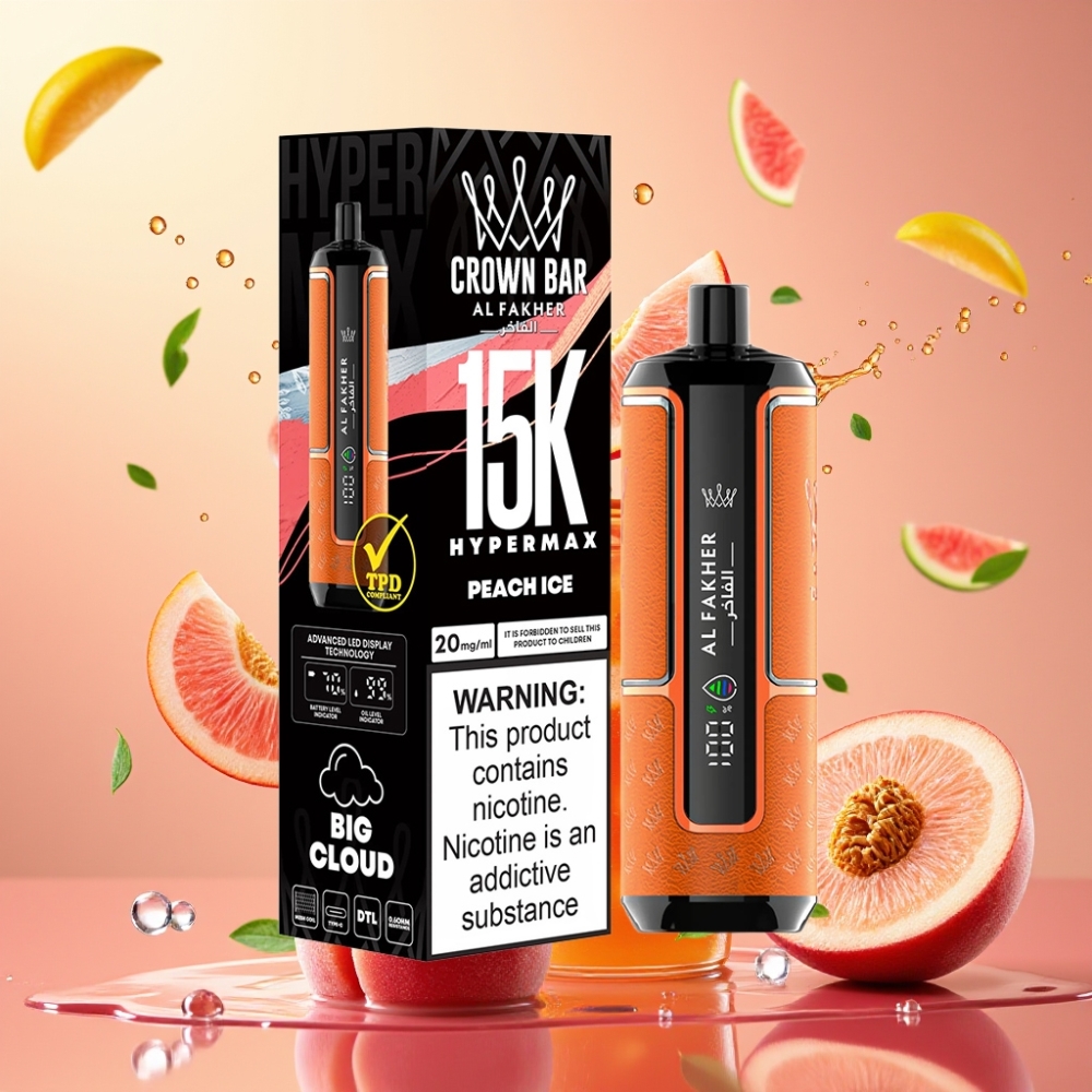 Al Fakher Crown Bar 15K Hypermax Eldobható E-Pipacs Jég Nagykereskedés Magyarország