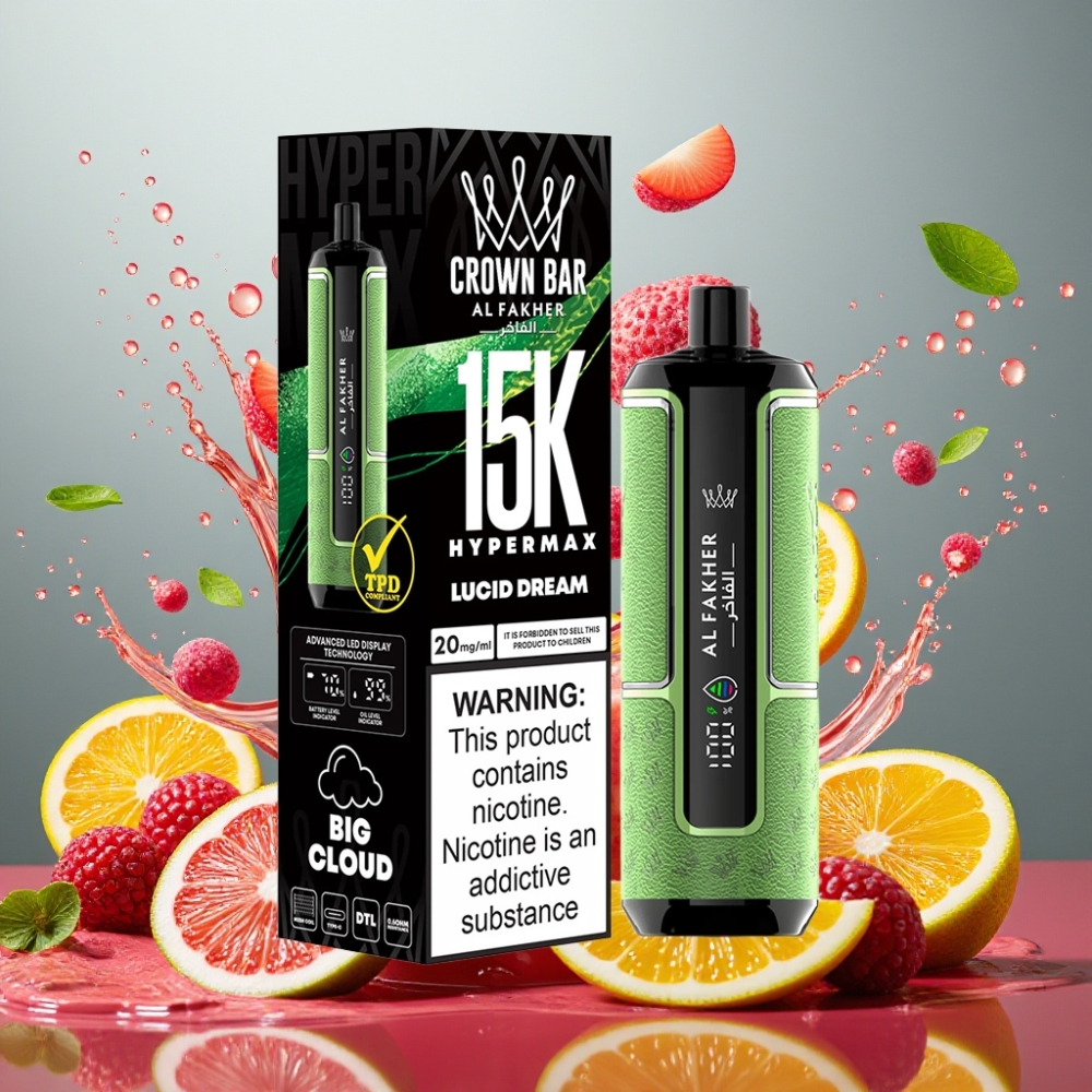 Al Fakher Crown Bar 15K Hypermax Eldobható Vape Kit Nagykereskedés Magyarország 15.000 Füst