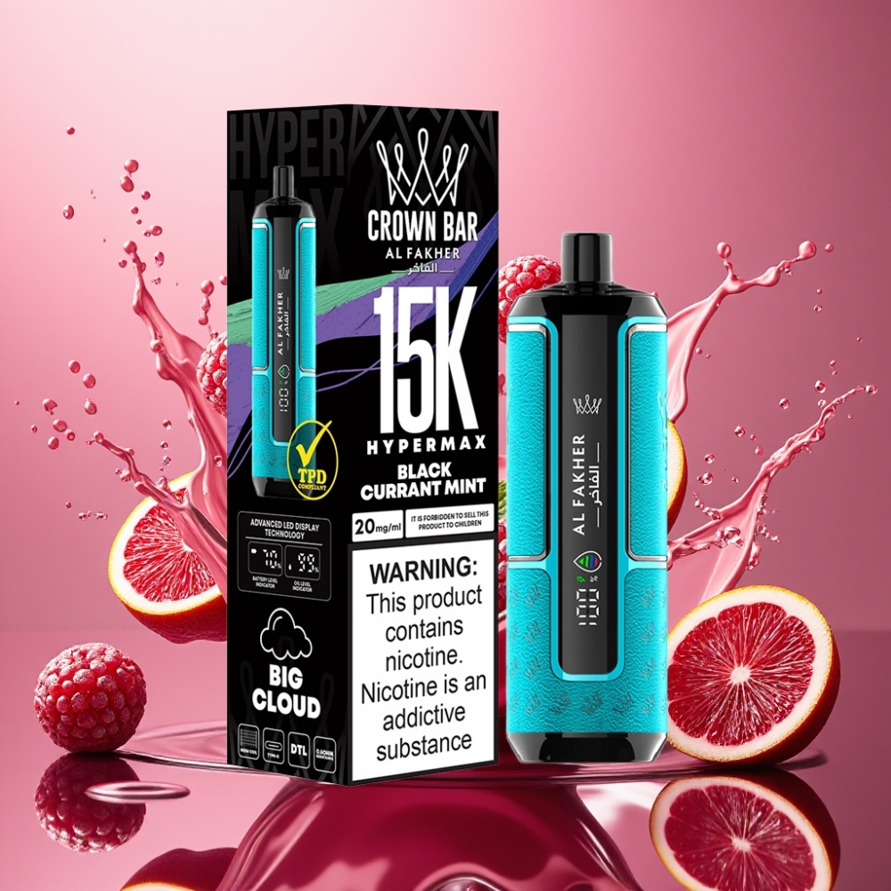 Al Fakher Crown Bar 15K Hypermax Nagykereskedés Magyarország 22ml Feketeribizke Menthe