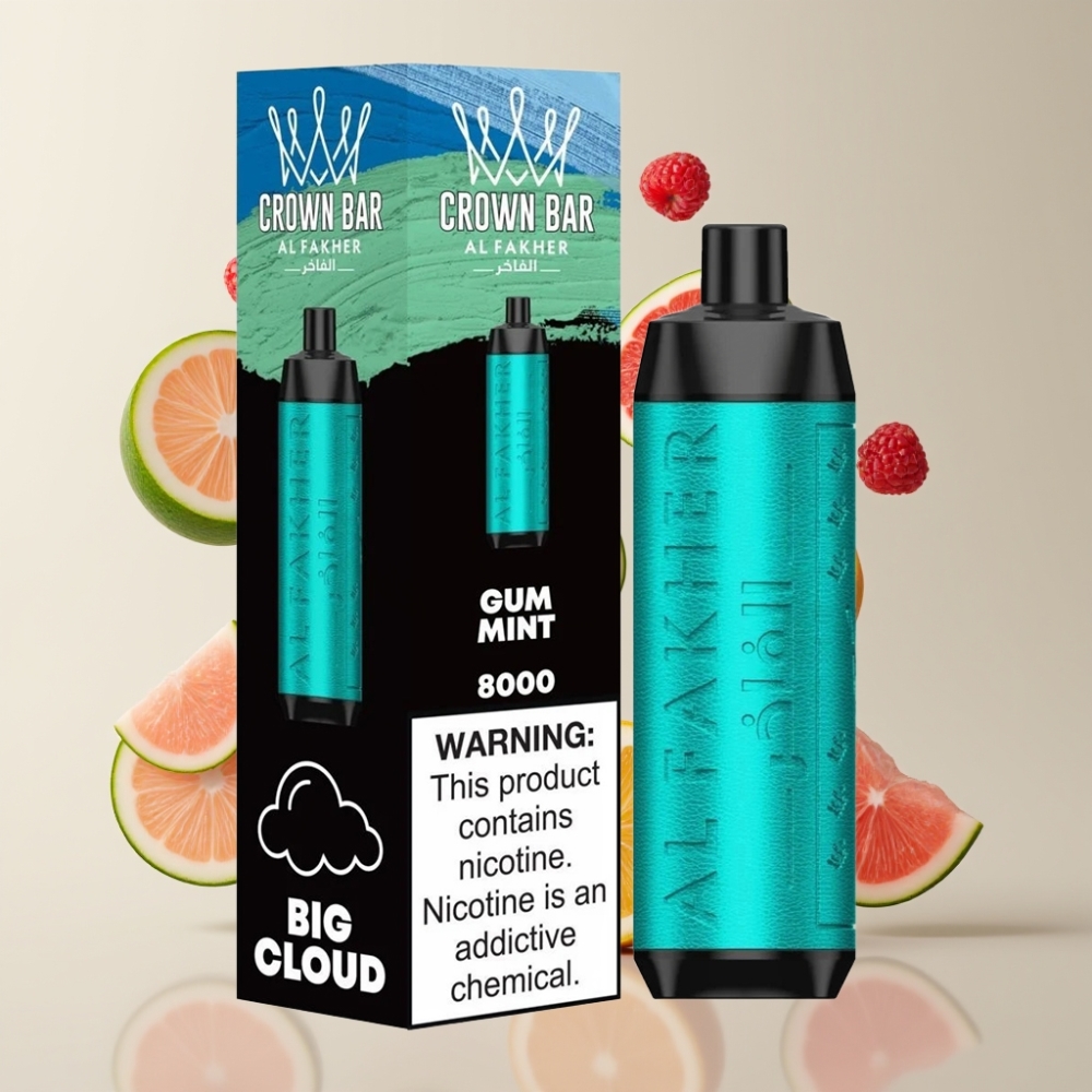 Al Fakher Crown Bar 8000 18ml Nagykereskedés Magyarország Rágógomba Menta