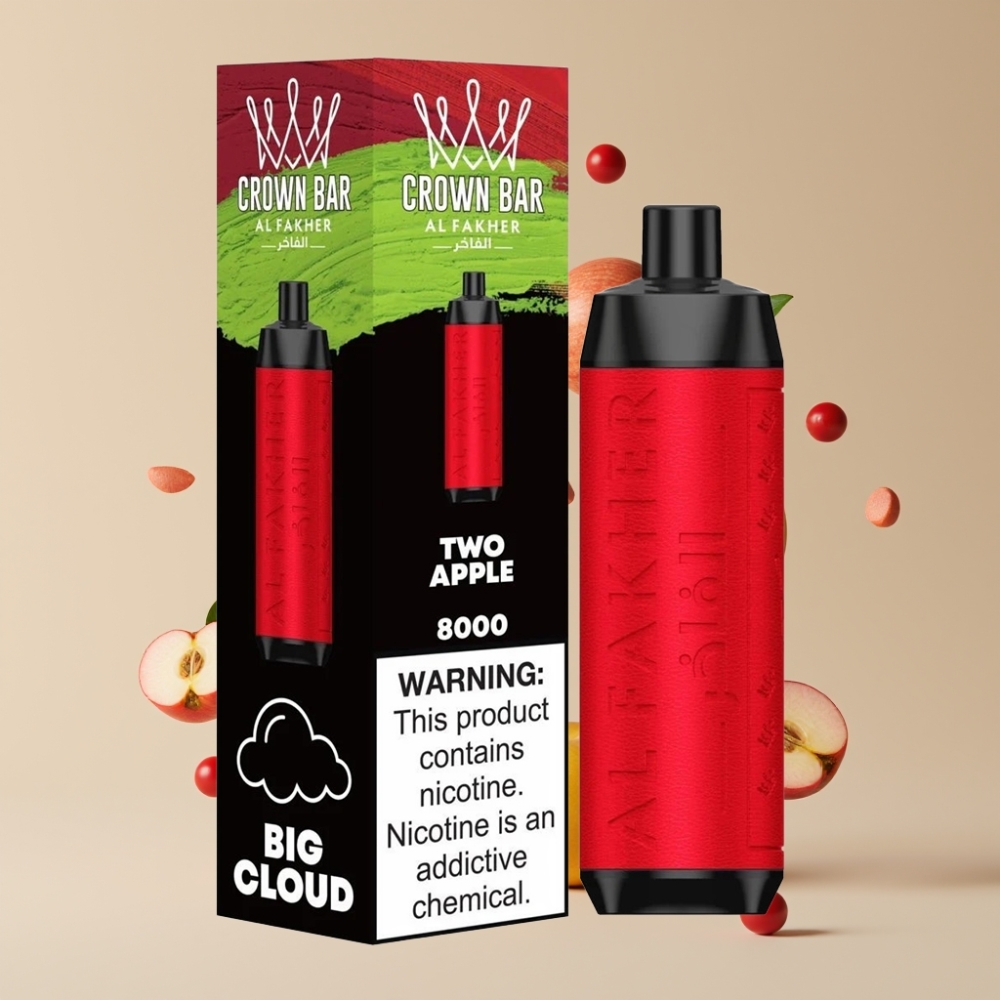 Al Fakher Crown Bar 8000 Nagykereskedés Magyarország 18ml Két Alma Kristály Egyszerhasználatos Vape