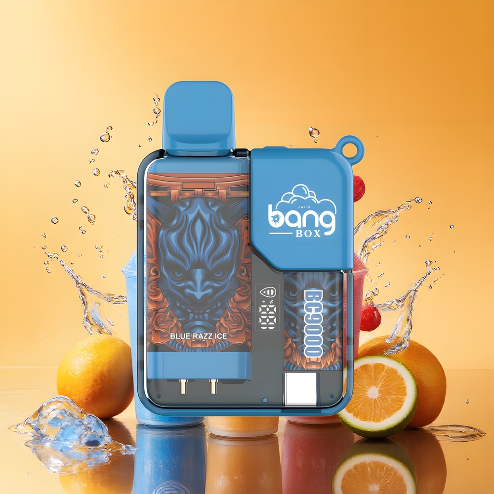 Bang Box 9000 Puffs Eldobható Vape Kék Ribizli Jég Nagykereskedés Magyarország Type-C