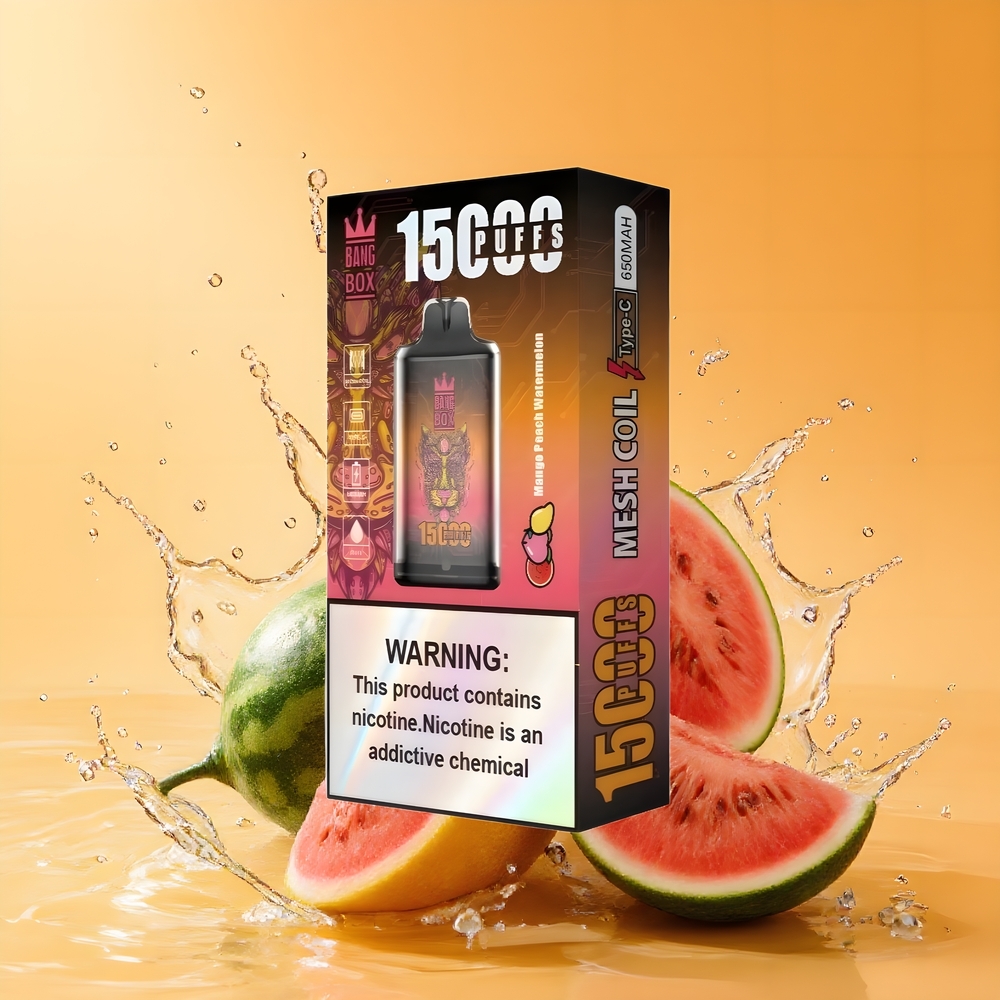 Bang Box King 15000 Puffs Eldobható E-vapor Mango Őszibarack Görögdinnye Nagykereskedés Magyarország