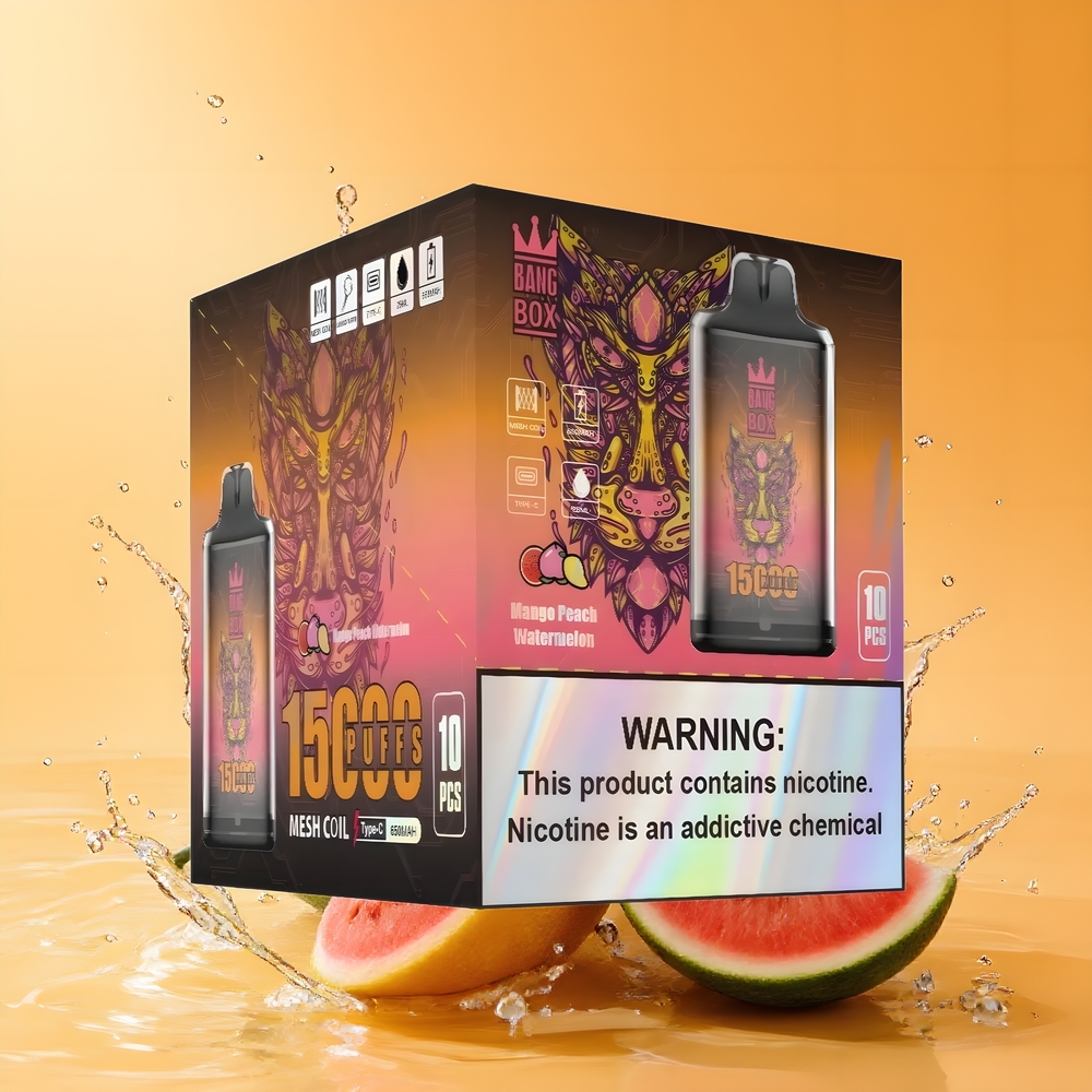 Bang Box King 15000 Puffs Eldobható E-vapor Mango Őszibarack Görögdinnye Nagykereskedés Magyarország