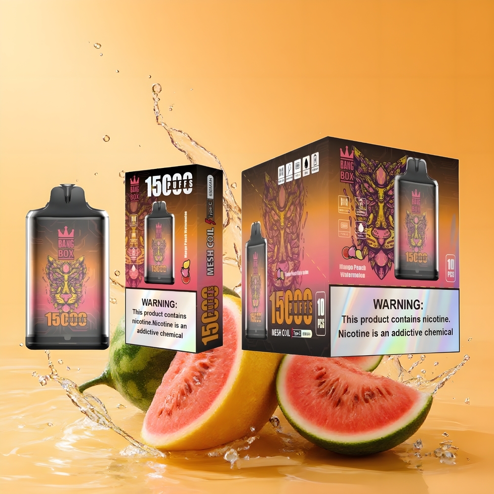 Bang Box King 15000 Puffs Eldobható E-vapor Mango Őszibarack Görögdinnye Nagykereskedés Magyarország