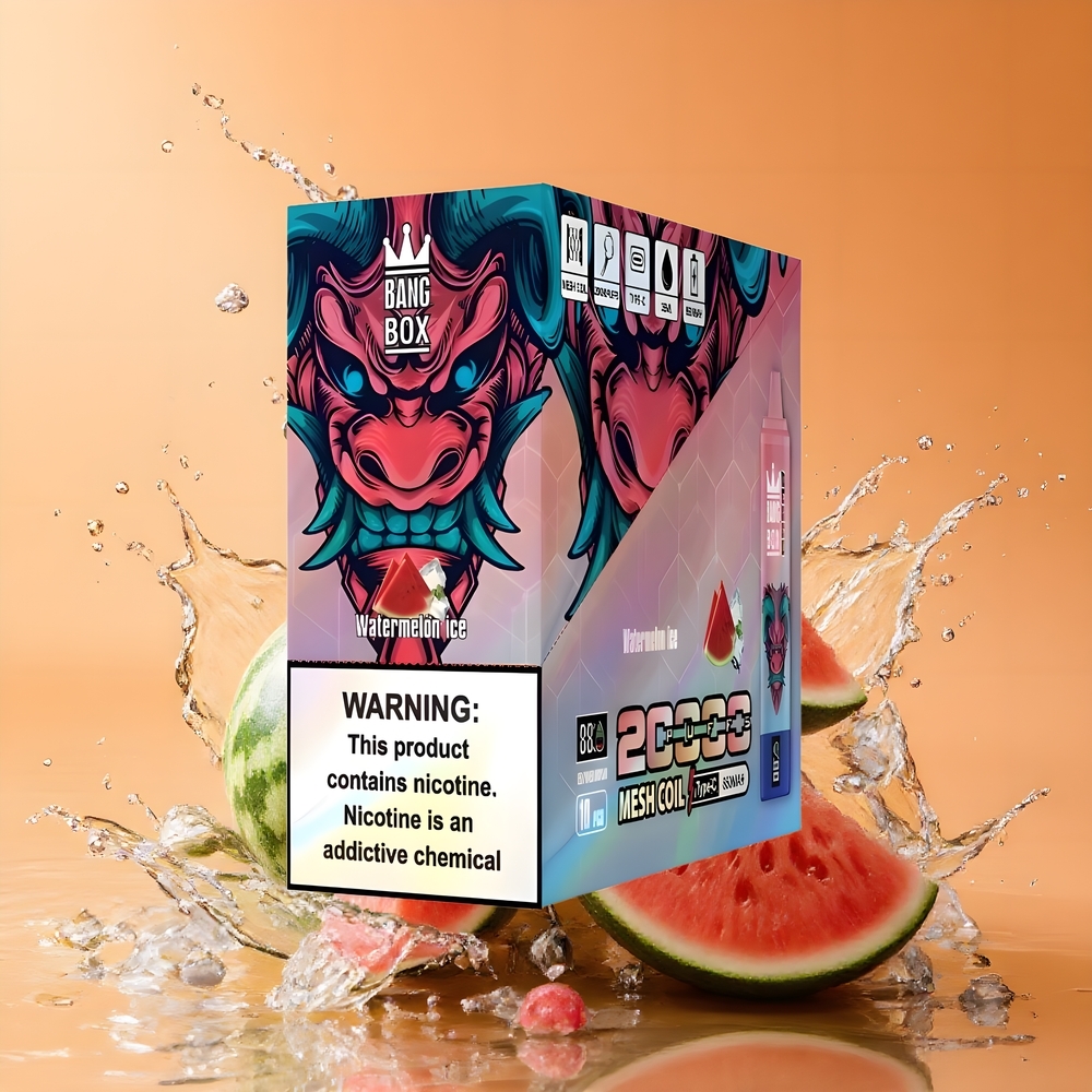 Bang Box King 20000 Puffs Eldobható Vape Görögdinnye Jég Nagykereskedés Magyarország Mesh Coil