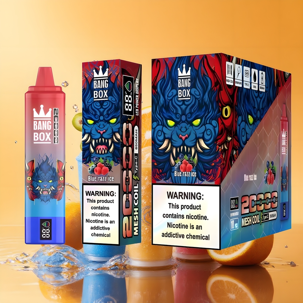 Bang Box King 20000 Puffs Eldobható Vape Kék Áfonya Jég Nagykereskedés Magyarország 35ml