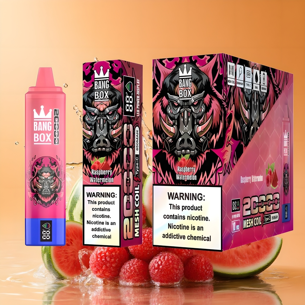 Bang Box King 20000 Puffs Eldobható Vape Málna Görögdinnye Nagykereskedés Magyarország 35ml E-Liquid