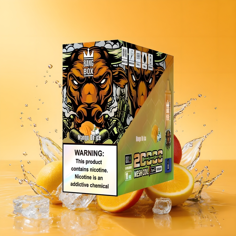 Bang Box King 20000 Puffs Eldobható Vape Mango Jégen Nagykereskedés Magyarország 850mAh