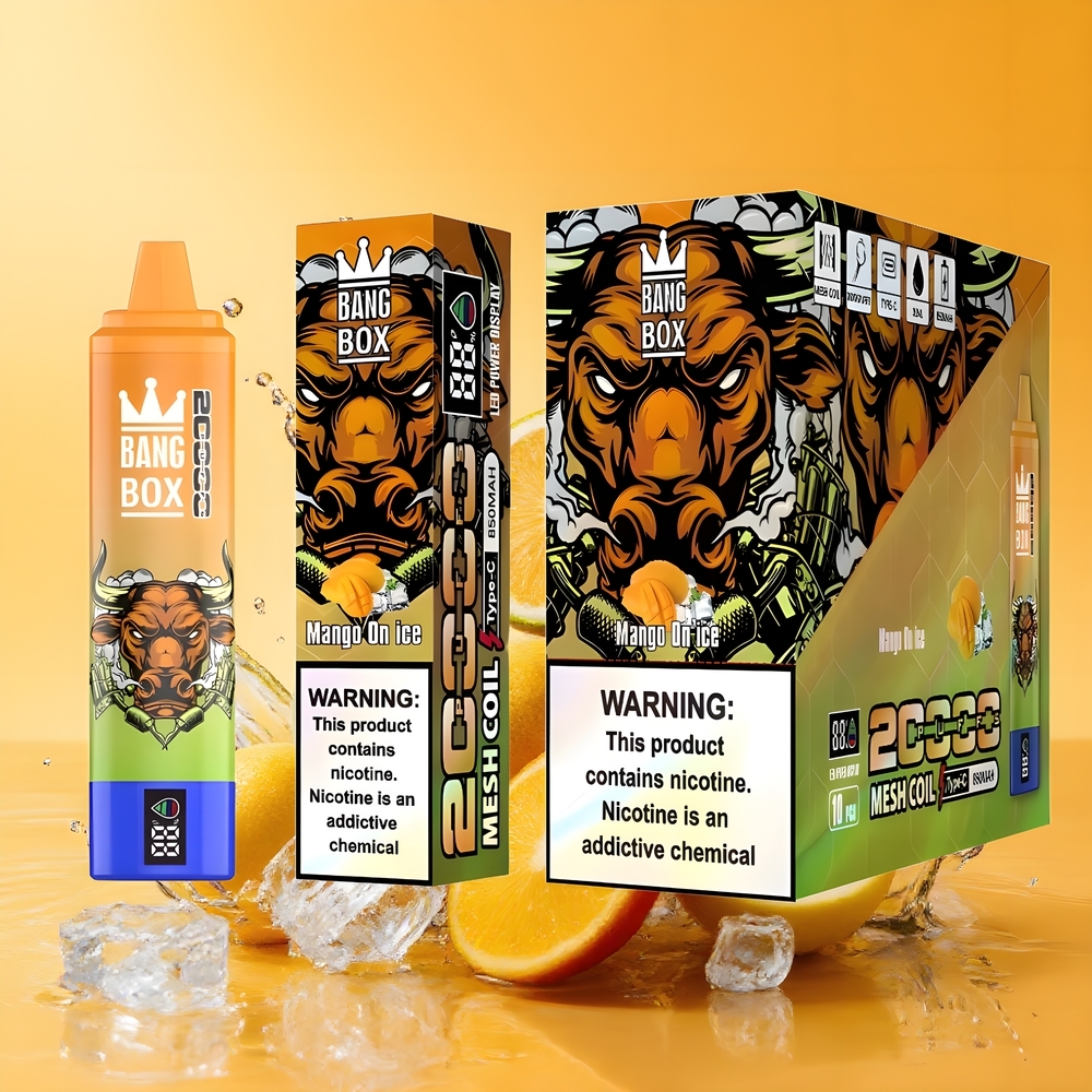 Bang Box King 20000 Puffs Eldobható Vape Mango Jégen Nagykereskedés Magyarország 850mAh