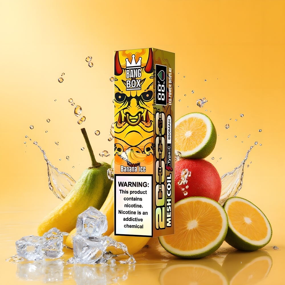 Bang Box King 20000 Puffs Nagykereskedés Magyarország Eldobható Vape Banán Jég 35ml Mesh Coil