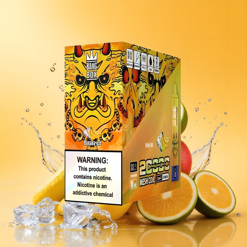 Bang Box King 20000 Puffs Nagykereskedés Magyarország Eldobható Vape Banán Jég 35ml Mesh Coil