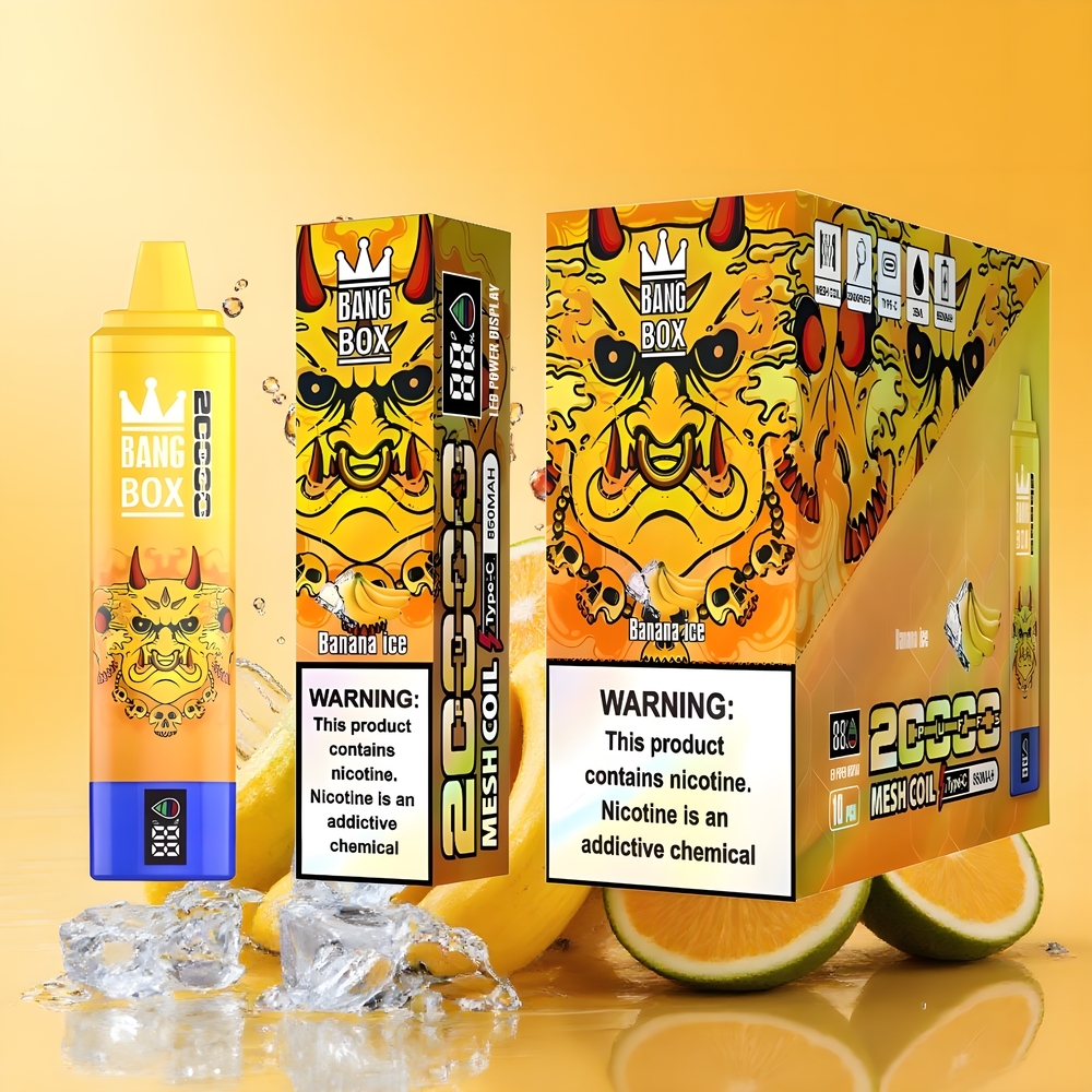 Bang Box King 20000 Puffs Nagykereskedés Magyarország Eldobható Vape Banán Jég 35ml Mesh Coil