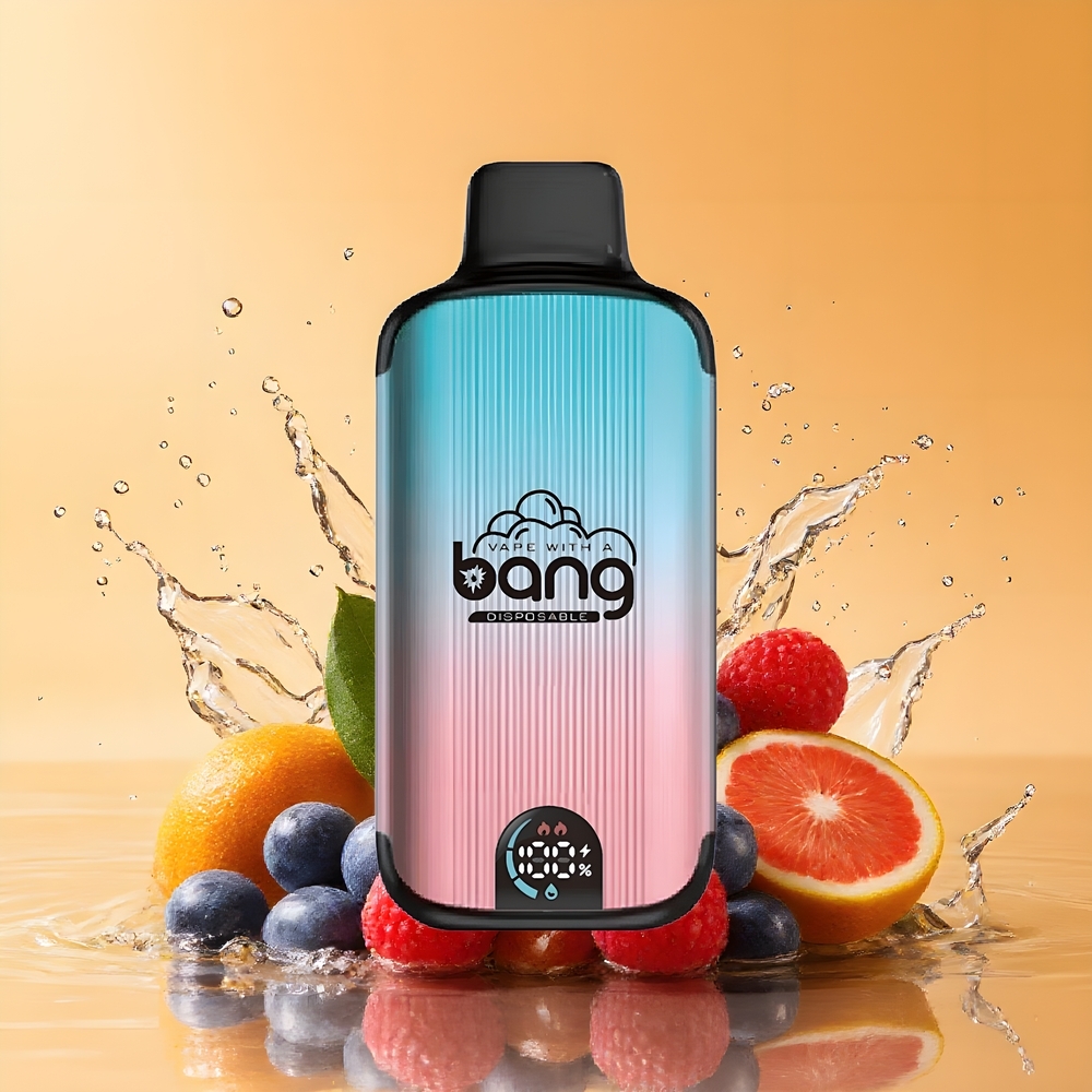 Bang 20000 Puffs Elszívható Vape Áfonya Málna Nagykereskedés Magyarország Dual Mesh Fűtőszál