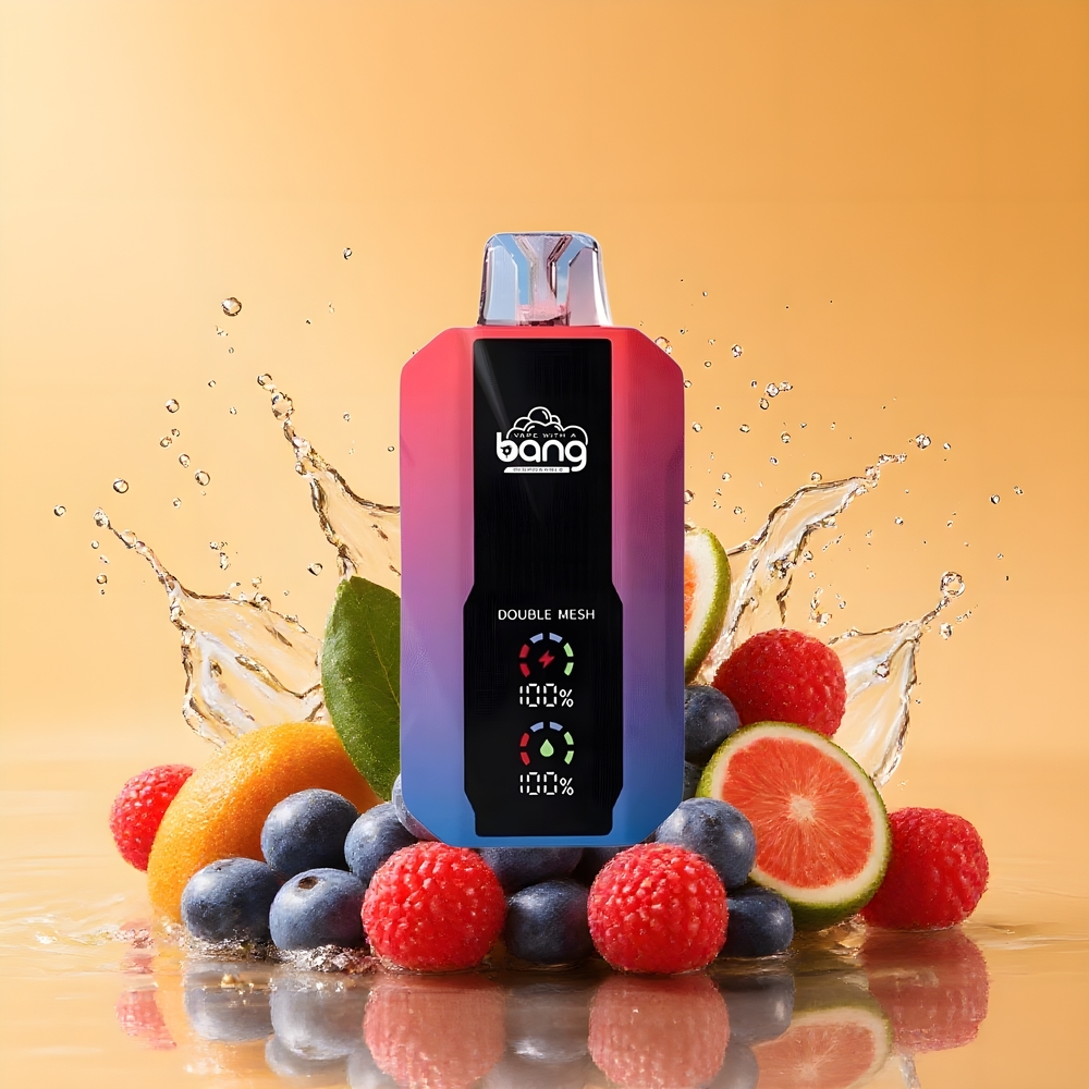 Bang 25000 Puffs Eldobható E-szigeti Áfonya Málna Nagykereskedés Magyarország Mesh Coil 1.0 ohm