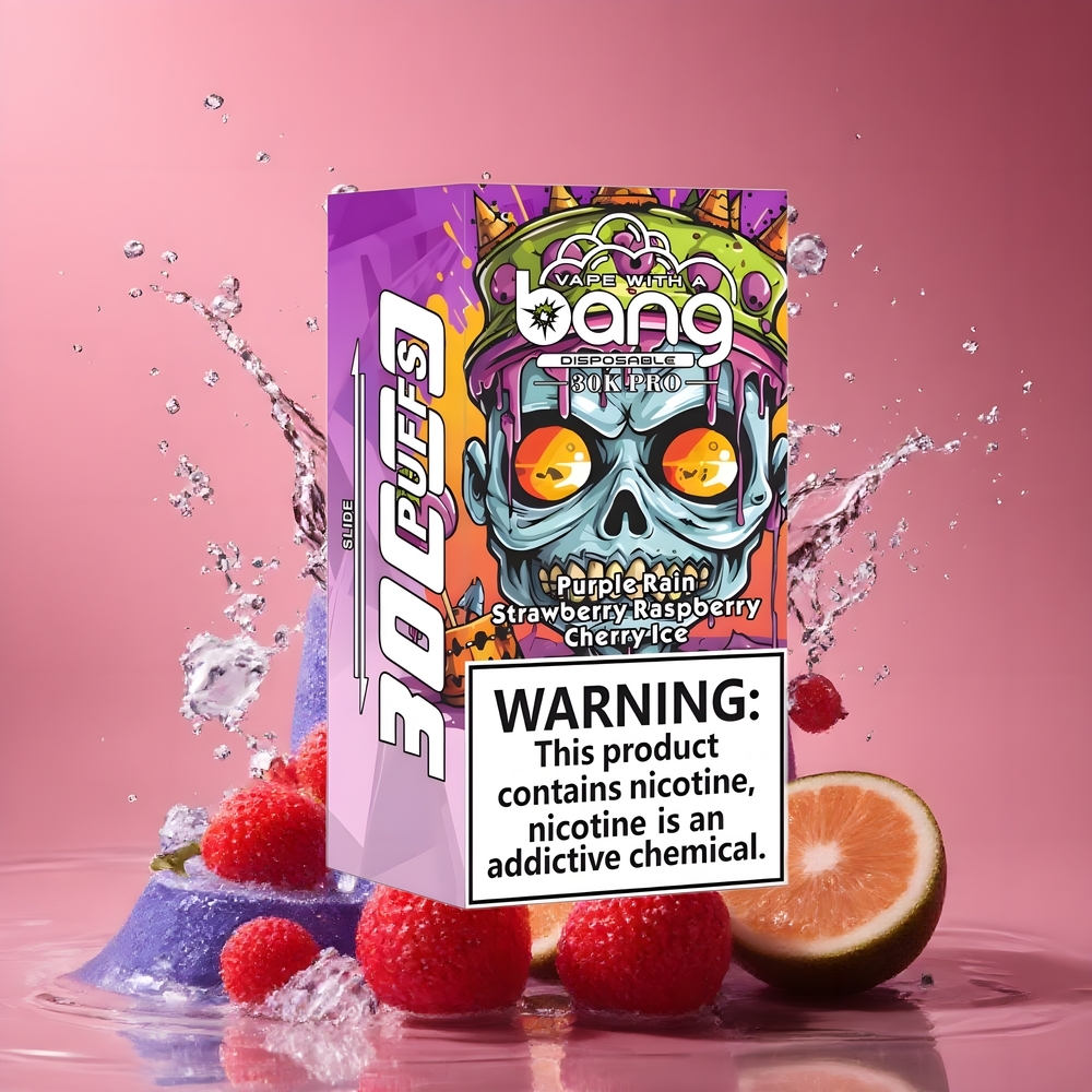Bang 30K Pro 30000 Puffs Dual-Flavor Nagykereskedés Magyarország Lila Eső & Eper Málna Cseresznye Jég