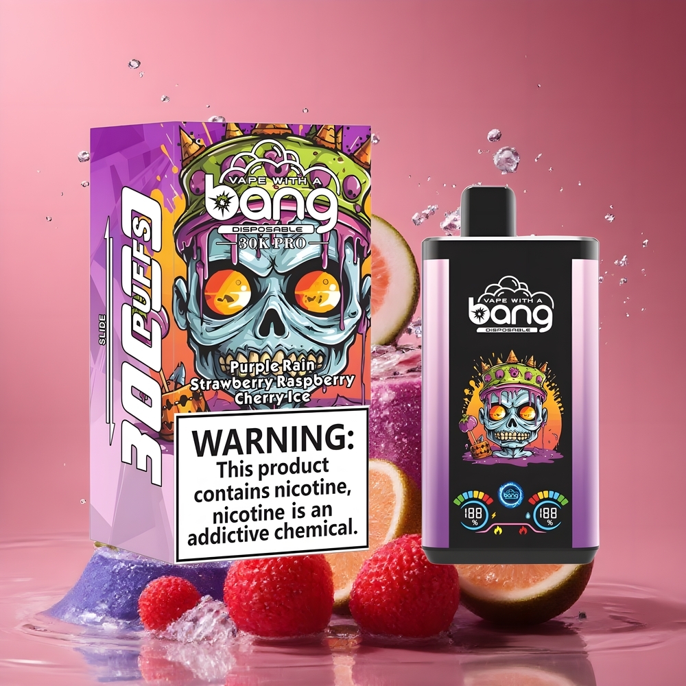 Bang 30K Pro 30000 Puffs Dual-Flavor Nagykereskedés Magyarország Lila Eső & Eper Málna Cseresznye Jég