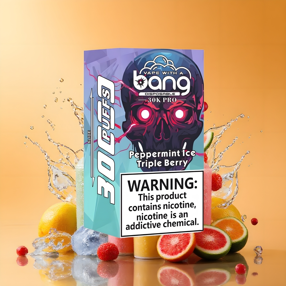 Bang 30K Pro 30000 Puffs Dupla Ízrendszer Mentjég & Háromféle Bogyó Nagykereskedés Magyarország
