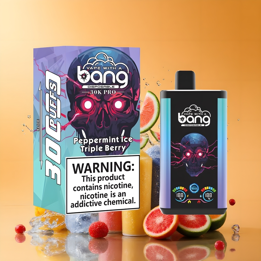 Bang 30K Pro 30000 Puffs Dupla Ízrendszer Mentjég & Háromféle Bogyó Nagykereskedés Magyarország