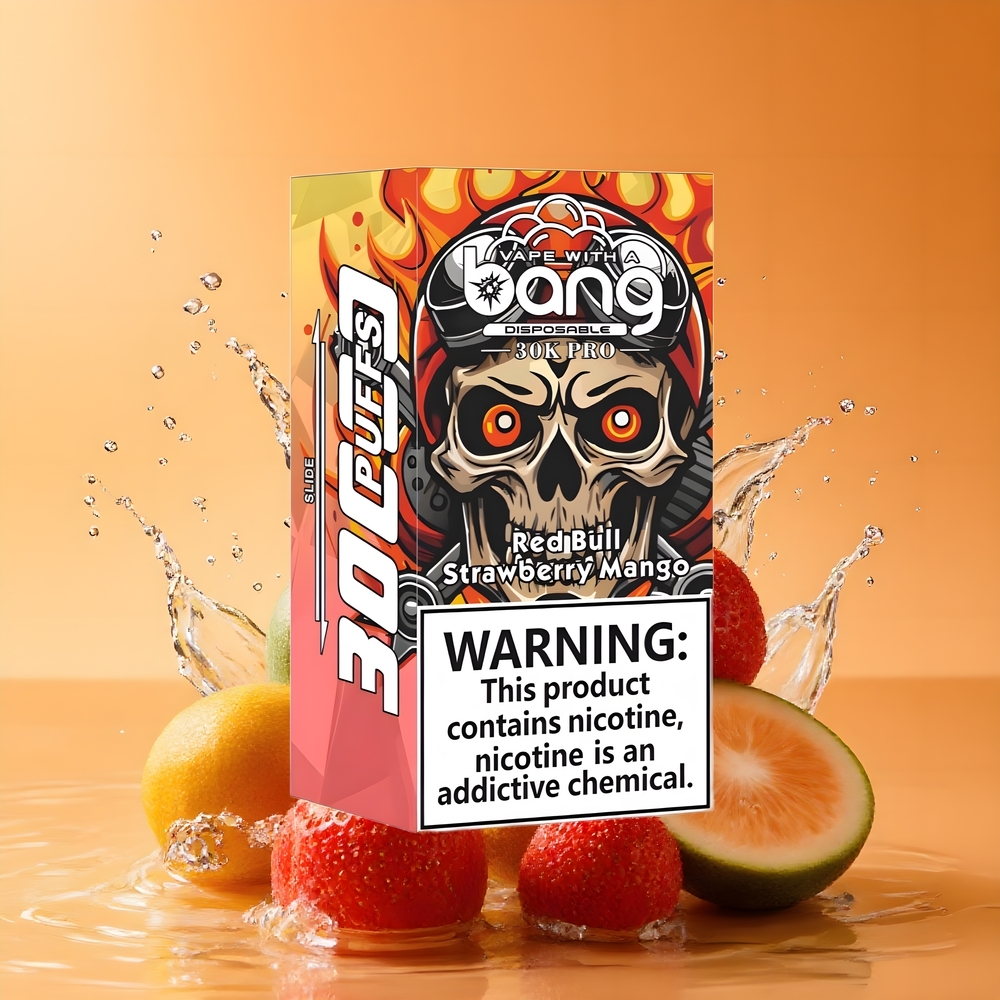 Bang 30K Pro 30000 Puffs Dupla Ízrendszer Nagykereskedés Magyarország Red Bull & Eper-Mangó