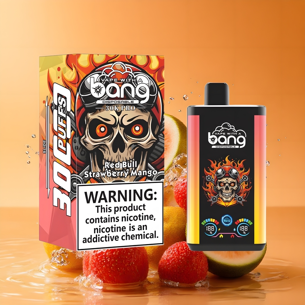 Bang 30K Pro 30000 Puffs Dupla Ízrendszer Nagykereskedés Magyarország Red Bull & Eper-Mangó