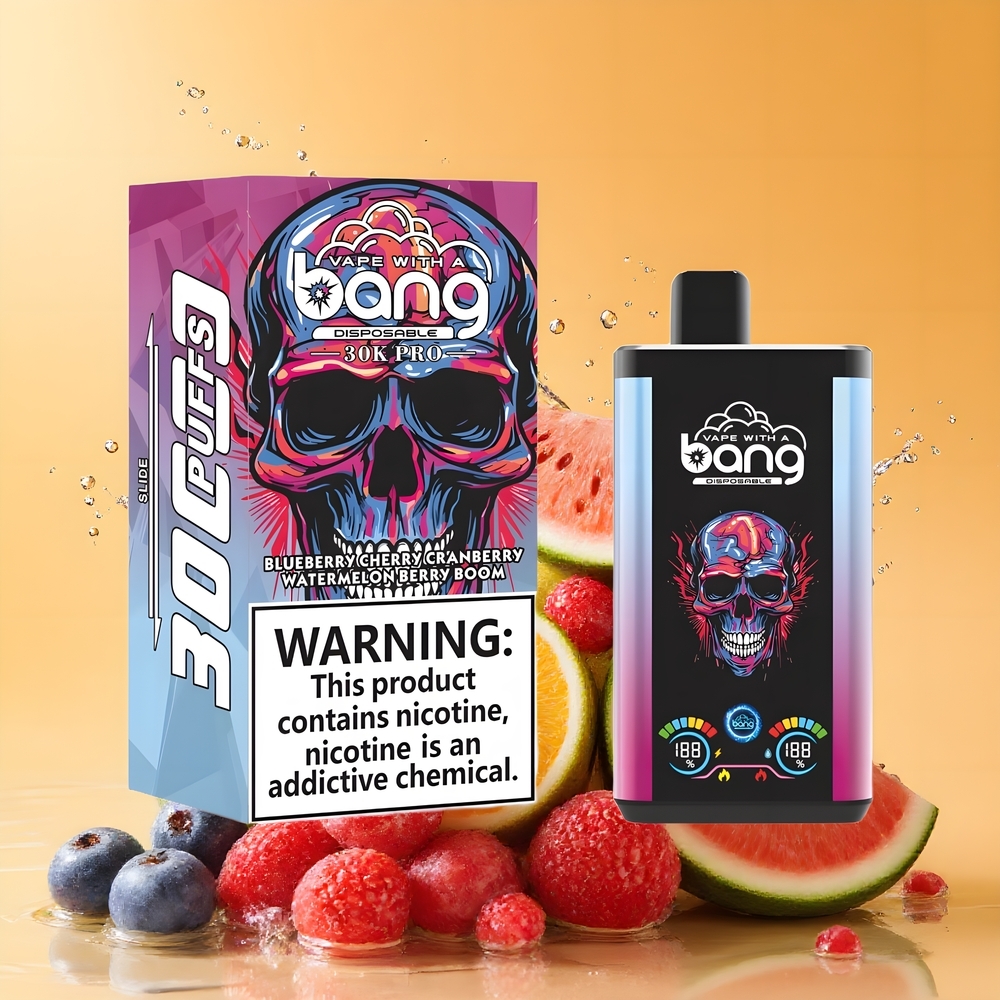 Bang 30K Pro 30000 Puffs Kettős Ízrendszerű Nagykereskedés Magyarország Áfonya Cseresznye Vörösáfonya & Görögdinnye Bogyó Robbanás