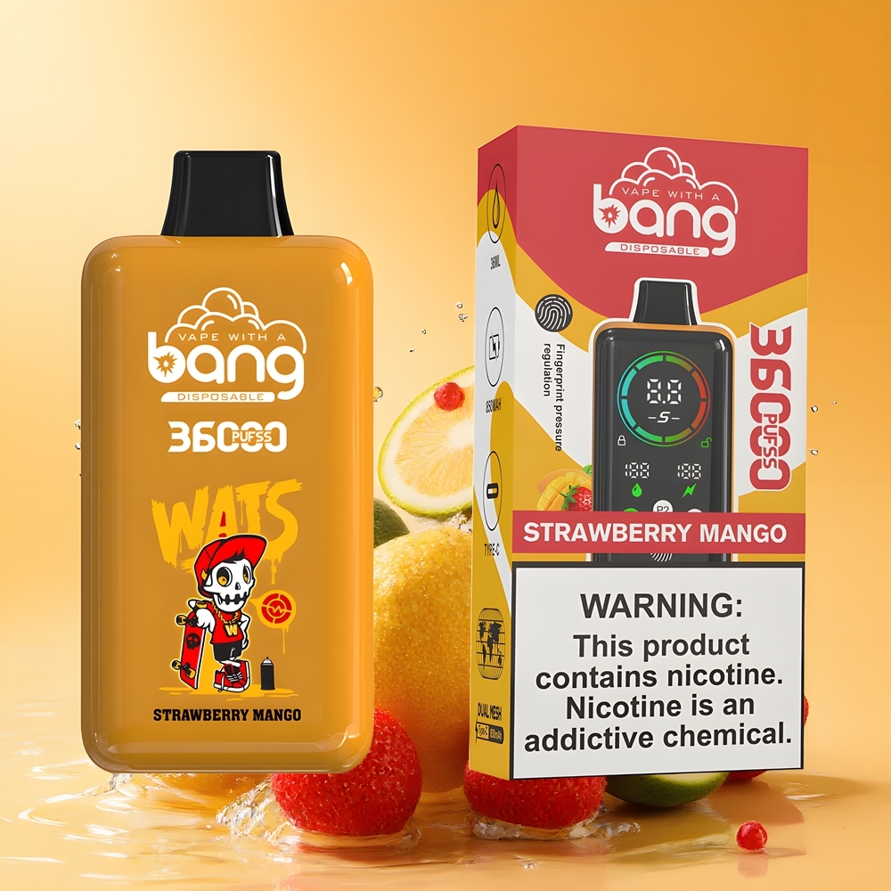 Bang 36000 Power Eldobható E-Cigi Eper-Mangó Nagykereskedés Magyarország 36000 Füst