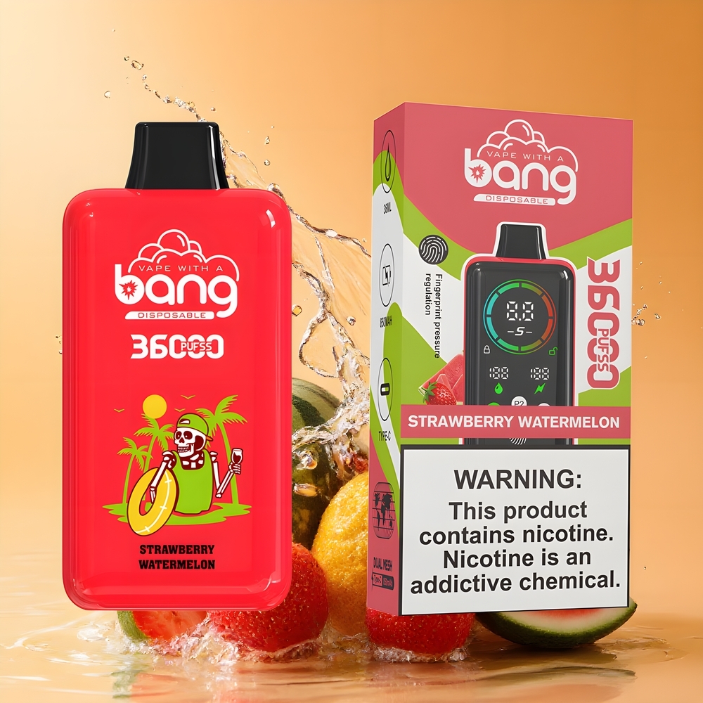 Bang 36000 Power Eldobható E-Szivar Epre-Görögdinnye Nagykereskedés Magyarország 36000 Füst