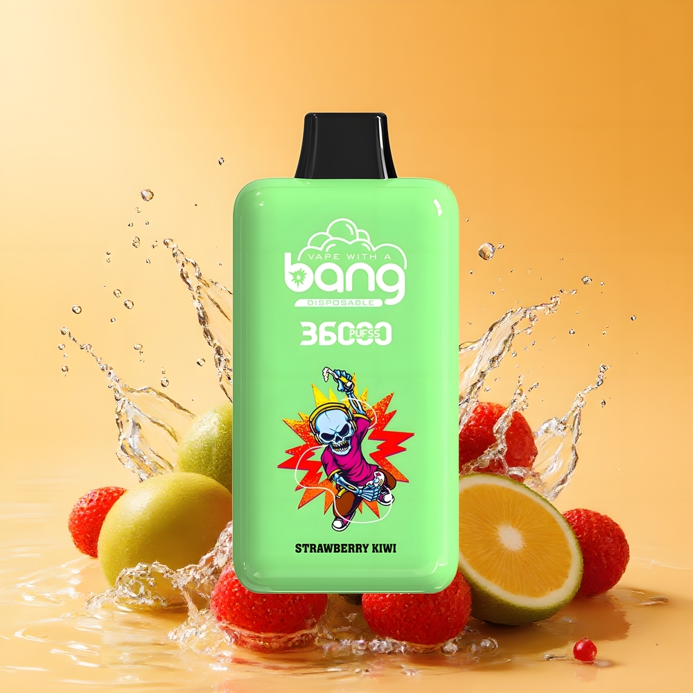 Bang 36000 Power Eldobható E-szivarga Eper-Kiwi 36000 Füst Nagykereskedés Magyarország