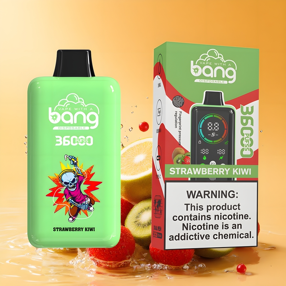 Bang 36000 Power Eldobható E-szivarga Eper-Kiwi 36000 Füst Nagykereskedés Magyarország