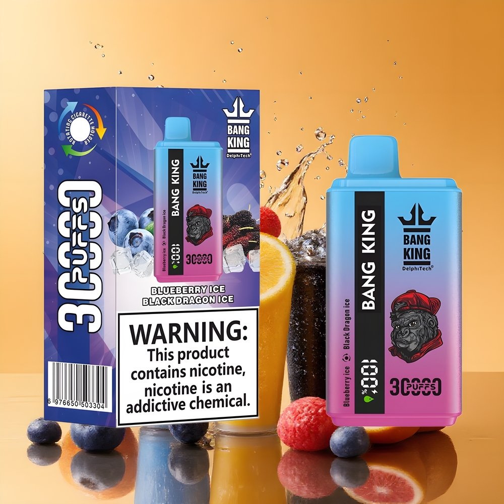 Bang King 30000 Puffs Nagykereskedés Magyarország 36ml Kékáfonya Jég Fekete Sárkány Jég