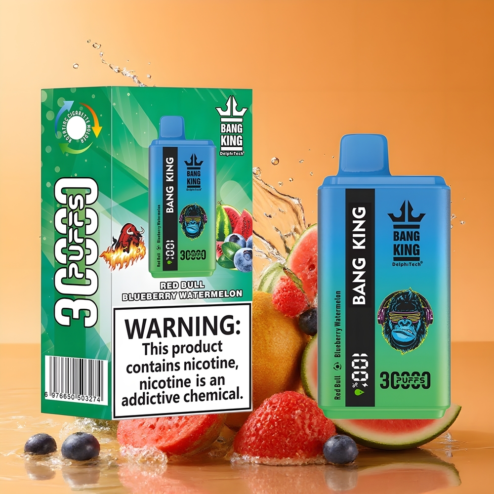 Bang King 30000 Puffs Nagykereskedés Magyarország 36ml Vörös Bika Áfonya Görögdinnye