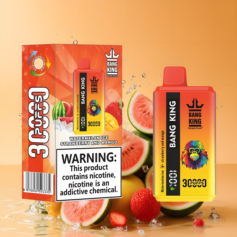 Bang King 30000 Puffs Nagykereskedés Magyarország Eldobható vape Dinnye Jég Eper És Manga