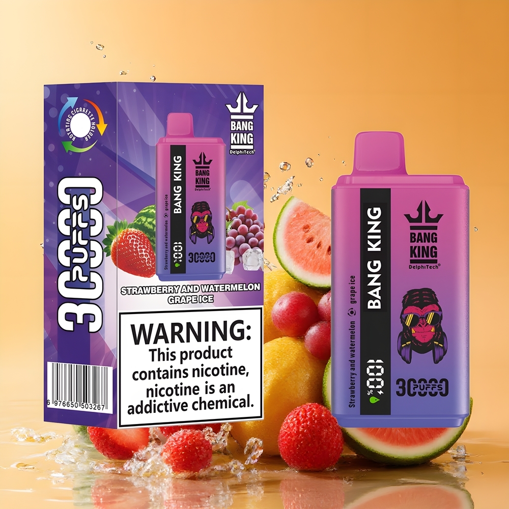 Bang King 30000 Puffs Nagykereskedés Magyarország Eper és Görögdinnye Jég 36ml Type-C