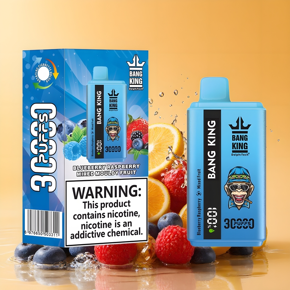 Bang King 30000 Puffs Nagykereskedés Magyarország Típus-C töltésű Áfonya Málna Vegyes Gyümölcs Íz