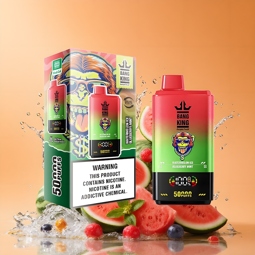 Bang King 50000 Eldobható Vape Görögdinnye Jég Áfonya Menta Nagykereskedés Magyarország 50ml Mesh Coil