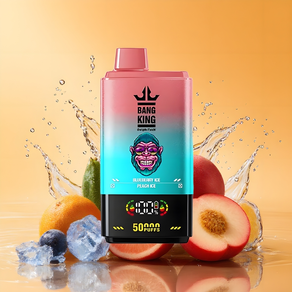 Bang King 50000 Elszívható Vape Áfonya Jég Őszibarack Jég Nagykereskedés Magyarország 50ml Type-C