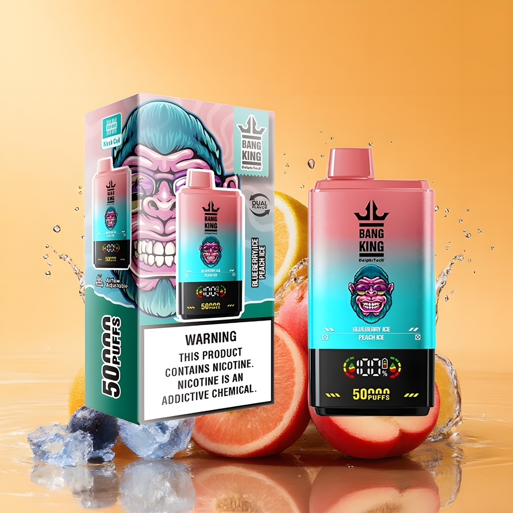 Bang King 50000 Elszívható Vape Áfonya Jég Őszibarack Jég Nagykereskedés Magyarország 50ml Type-C