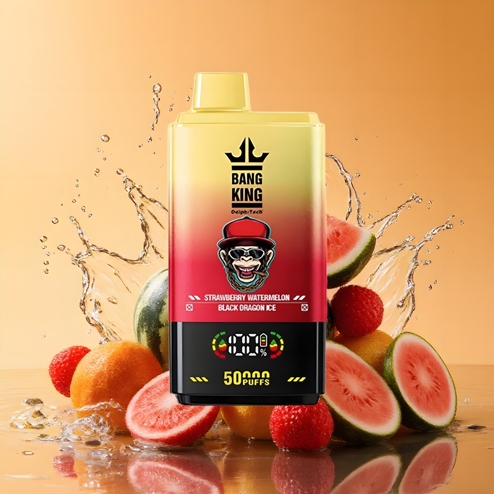 Bang King 50000 Nagykereskedés Magyarország 50ml Eper Dinnye Fekete Sárkány Jég Mesh Coil Type-C