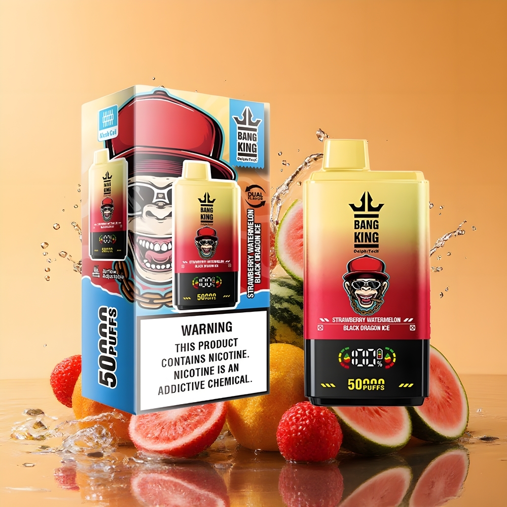 Bang King 50000 Nagykereskedés Magyarország 50ml Eper Dinnye Fekete Sárkány Jég Mesh Coil Type-C
