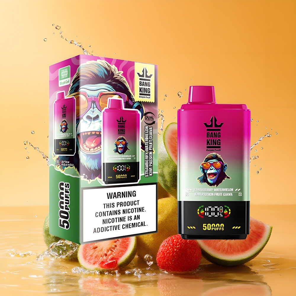 Bang King 50000 Nagykereskedés Magyarország Elszívható Epe Strawberry Watermelon Kiwi Passion Fruit Guava 50ml