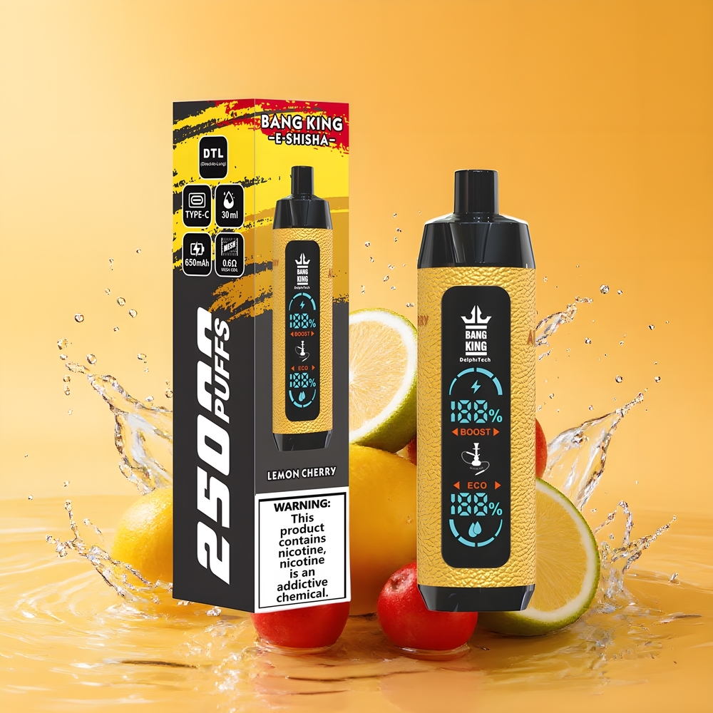 Bang King Shisha 25000 Puffs Nagykereskedés Magyarország 30ml Citrom-Cseresznye