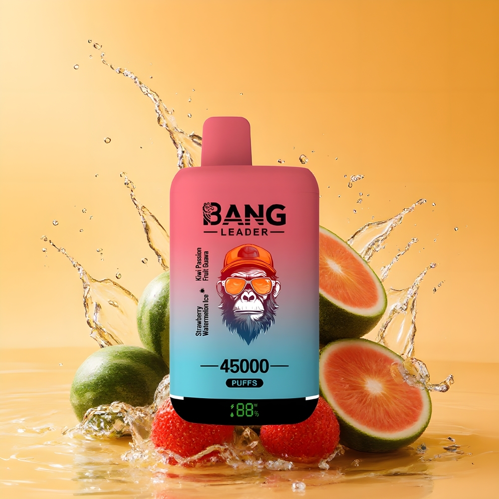 Bang Leader 45000 Puffs Egszer Használatos Vape Eper Dinnye Kivi Passiógyümölcs Guava Nagykereskedés Magyarország Dual Flavor 2-in-1 Design