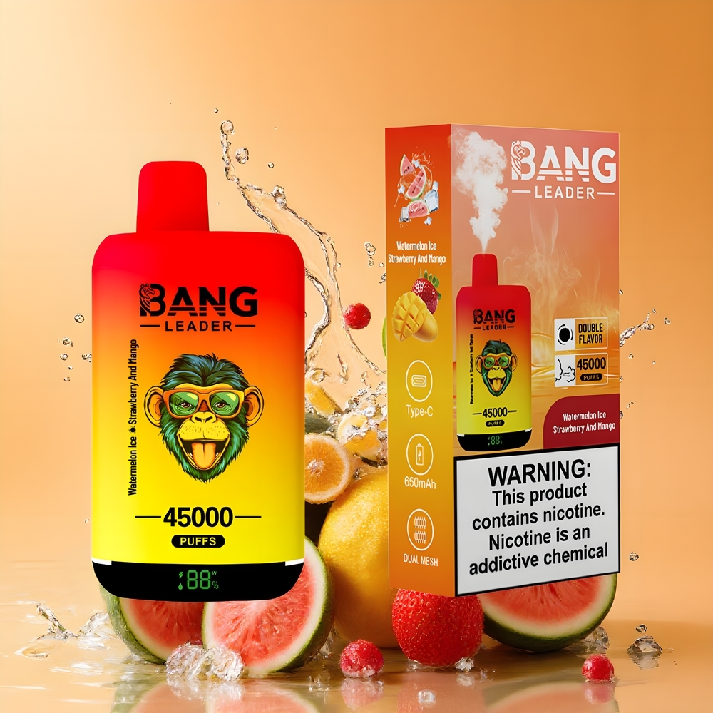 Bang Leader 45000 Puffs Eldobható Vízitök Jég Eper Mangó Nagykereskedés Magyarország Dual Flavor 2-in-1 Design