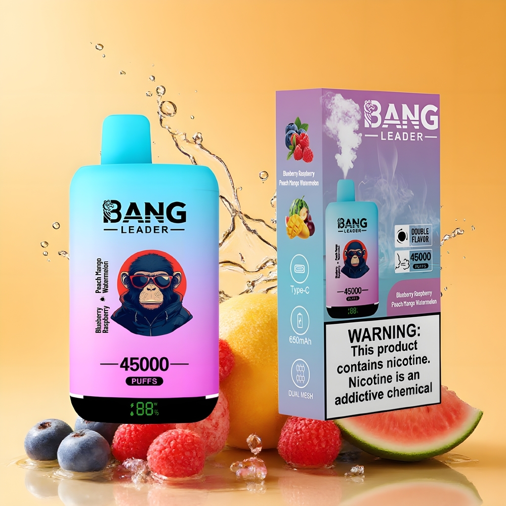 Bang Leader 45000 Puffs Kettős Íz Nagykereskedés Magyarország Kékáfonya Málna Barack Mangó Görögdinnye